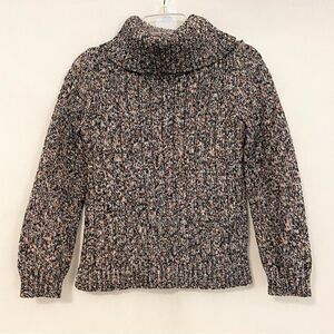 Christopher & Banks multicolor knit turtleneck sweater size small